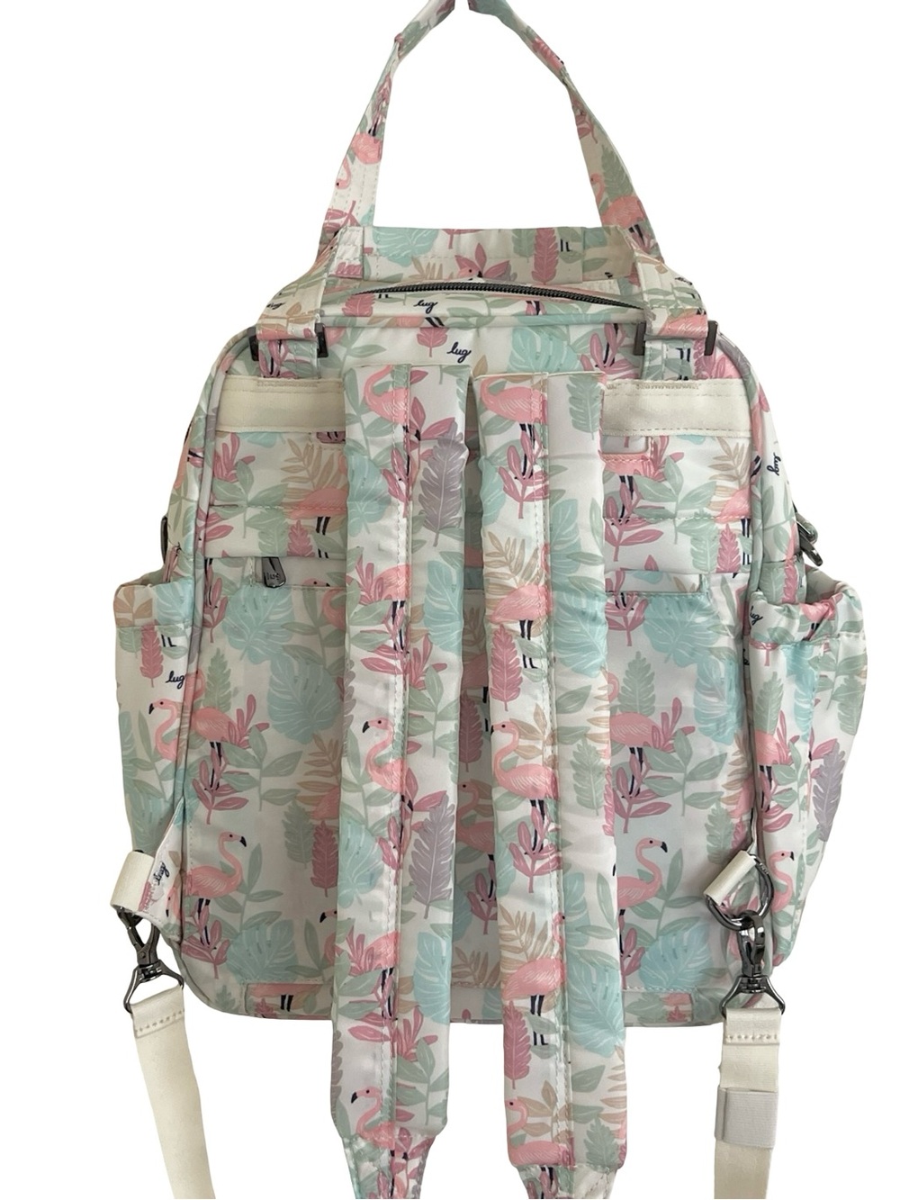 Lug Legacy Collection Mini Puddle Jumper Tote Backpack in Flamingo Foliage NWT - Picture 2 of 7